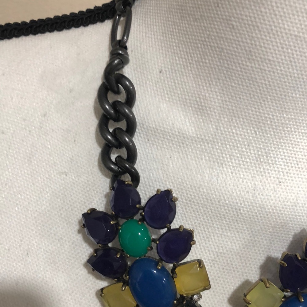 Stella & Dot Peacock Statement Necklace with Intricate Design - Picture 3 of 6